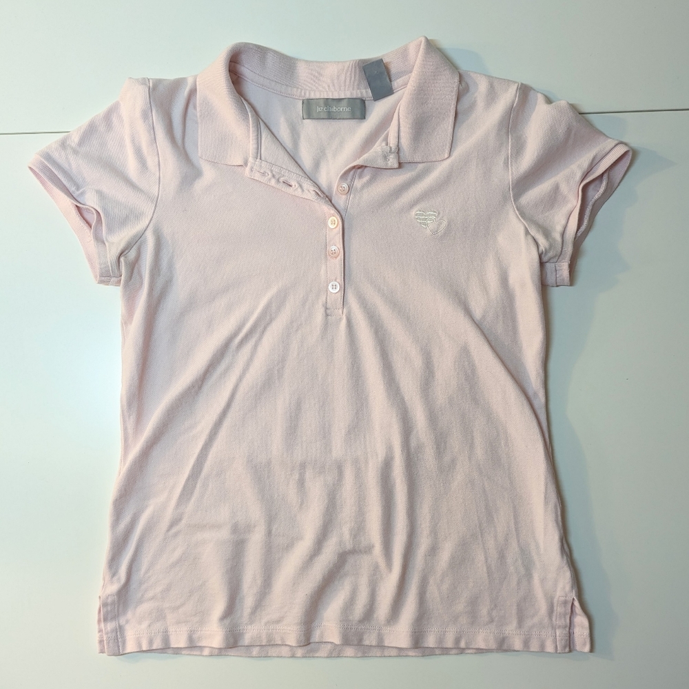 Liz Claiborne Pastel Pink Valentine's Polo
